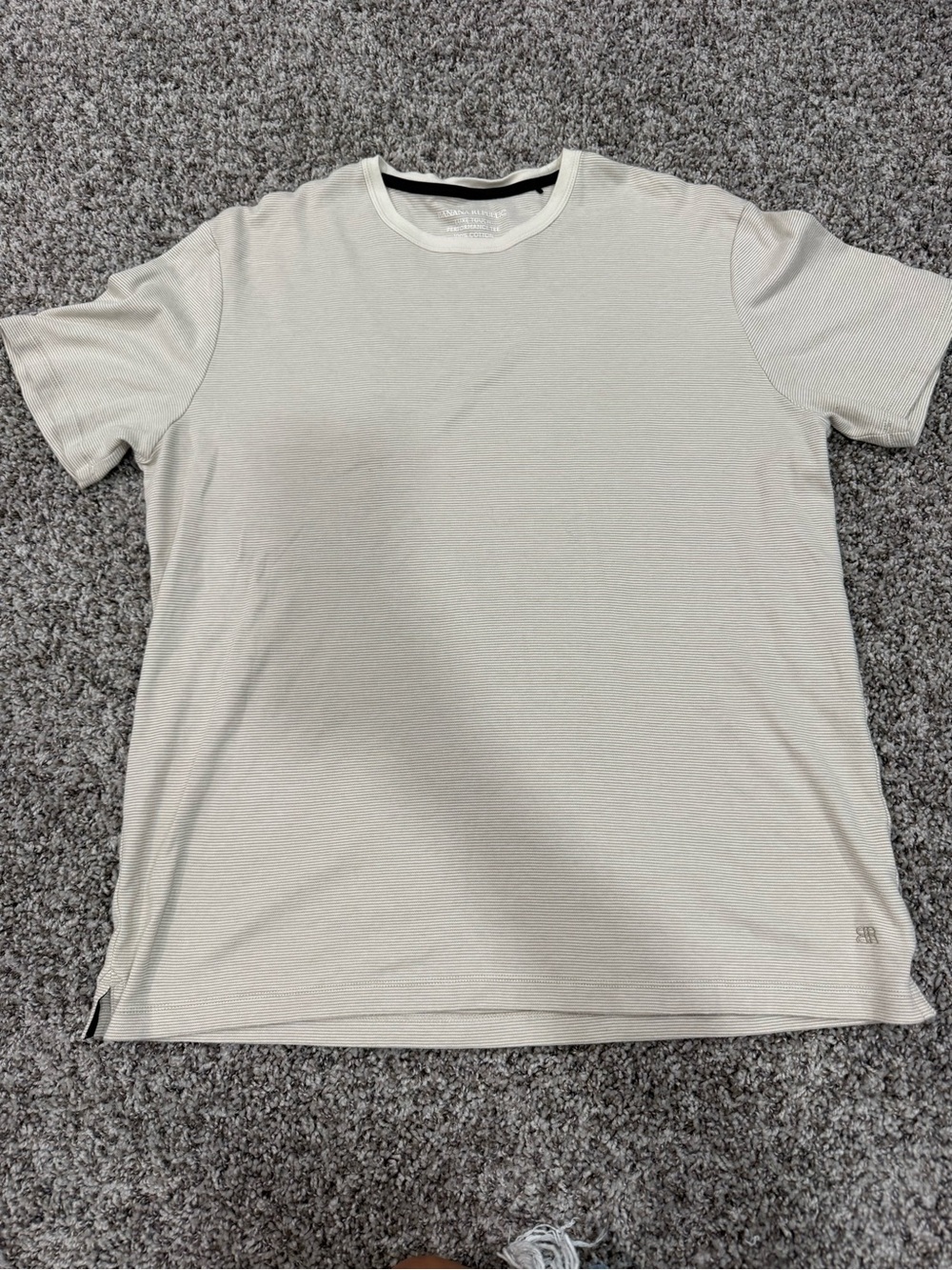 Banana Republic Men's Short Sleeve Crew Neck T-Shirt in Light Cream